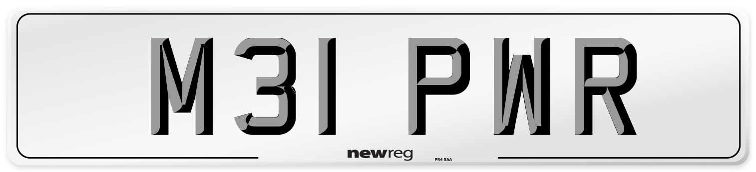 M31 PWR Number Plate from New Reg